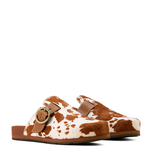 Ariat Brown Cow Hair On Country Mule