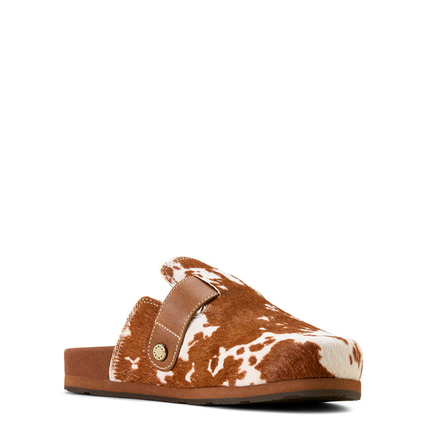 Ariat Brown Cow Hair On Country Mule