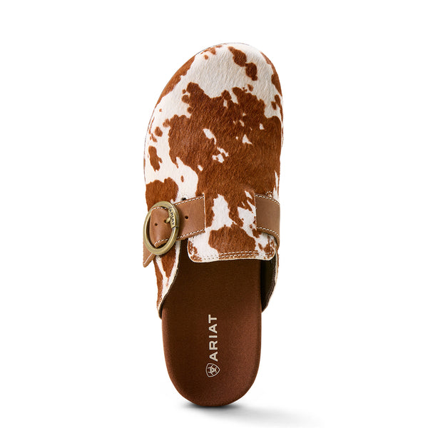 Ariat Brown Cow Hair On Country Mule
