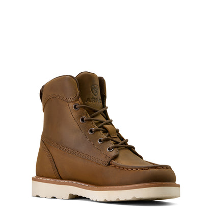Ariat Kid's Lift Lacer Distressed Brown Moc Toe Boot