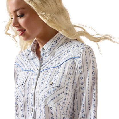 Ariat Grace Blossom Stripe Western Snap Shirt