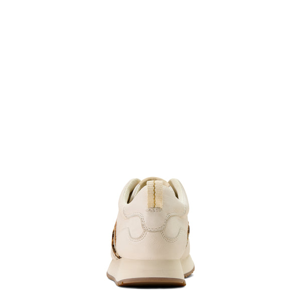 Ariat Bright Cream Gilded Leopard Hair On Ranch Runner Shoe