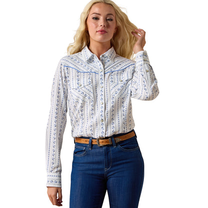 Ariat Grace Blossom Stripe Western Snap Shirt