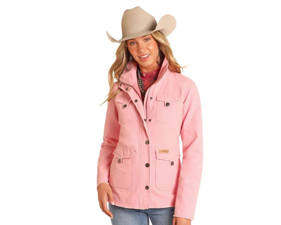 POWDER RIVER BABY PINK COTTON CANVAS JACKET