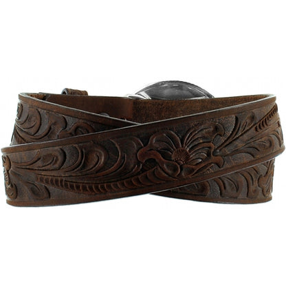 Justin Boy's Champion Tooled Aged Bark Belt