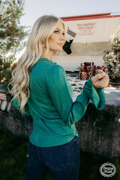 SATURDAY NIGHT GREEN TOP