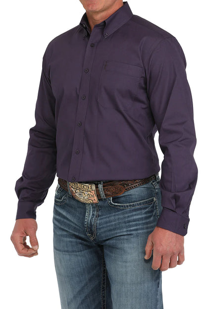 CINCH PURPLE SOLID MODERN FIT LONG SLEEVE SHIRT