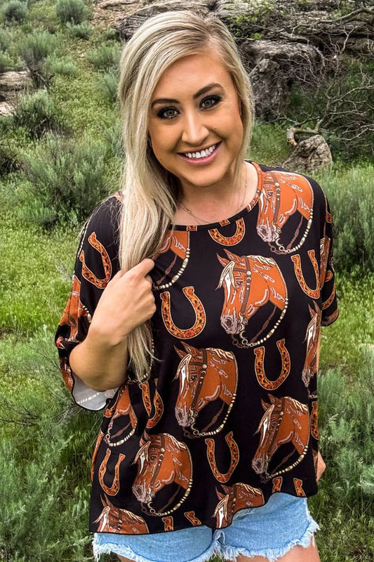 The Lucky Horse Shoe Top