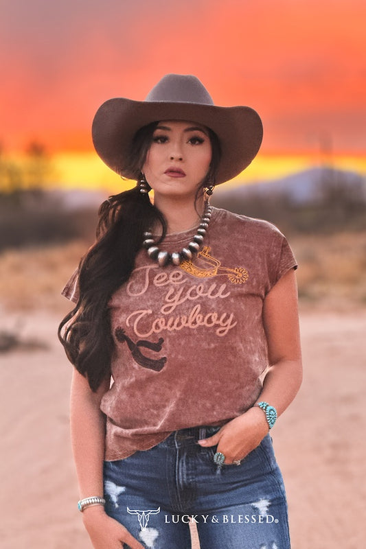 See You Cowboy Wash Patch Embroidered Shirt