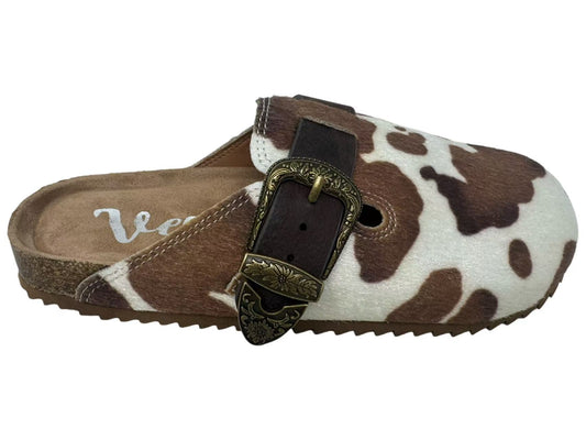 Very G Andi Brown Cowhide Mule