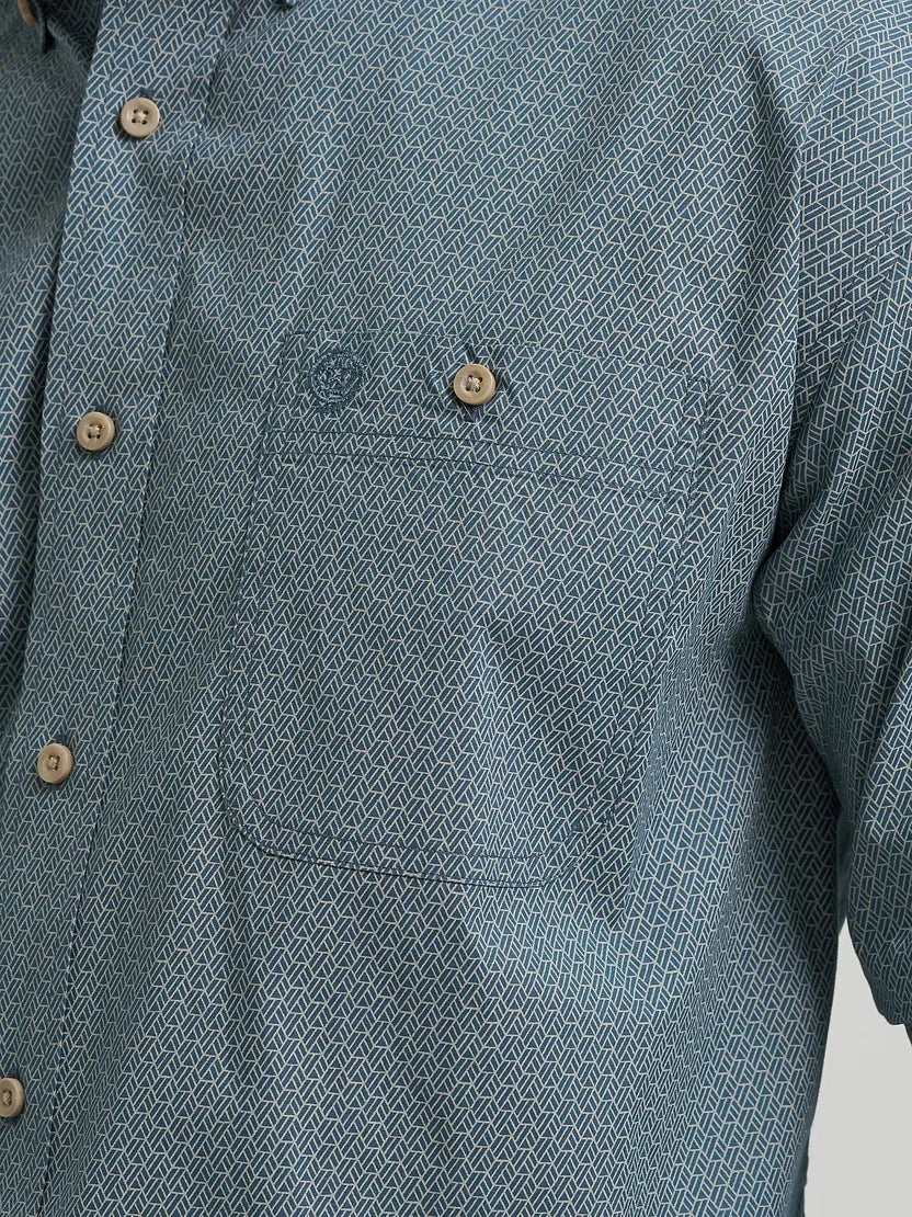 Wrangler Men's George Strait Mallard Geometric Western Shirt