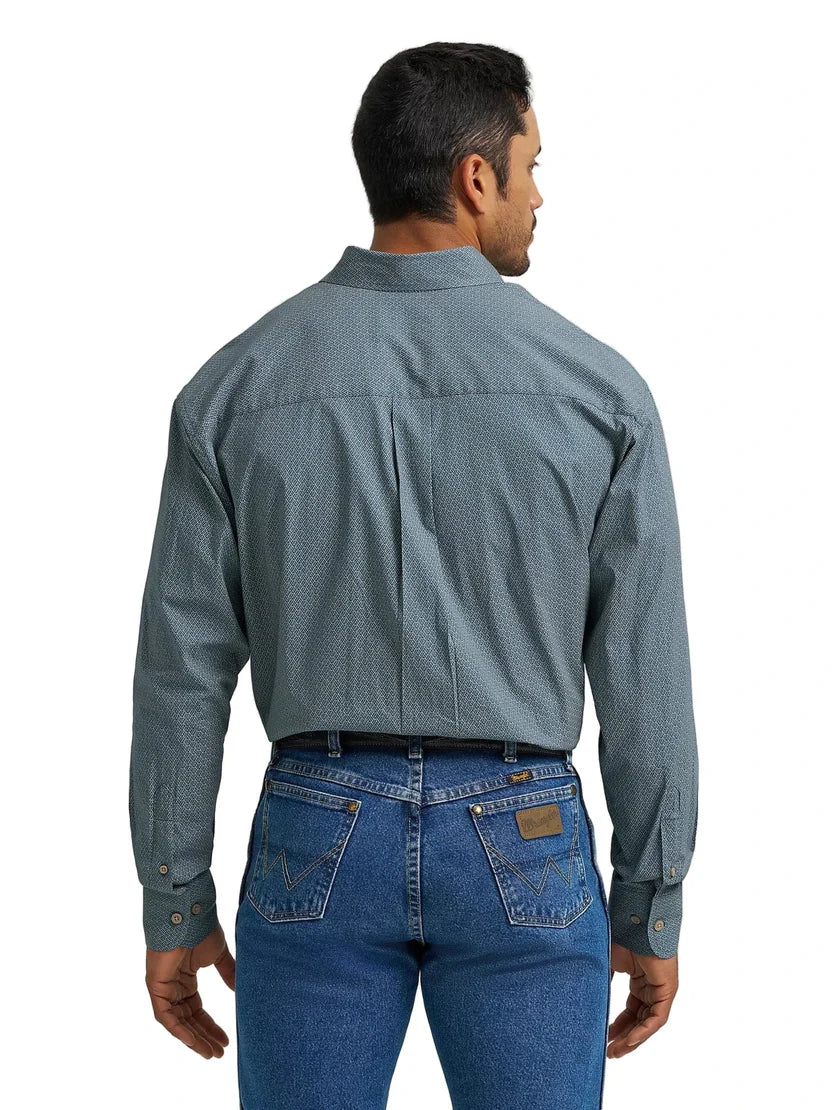 Wrangler Men's George Strait Mallard Geometric Western Shirt
