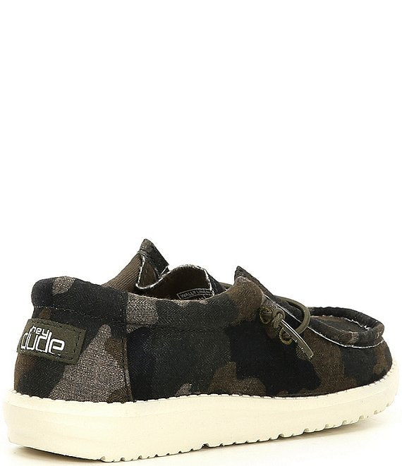 HEY DUDE WALLY LINEN YOUTH CAMO