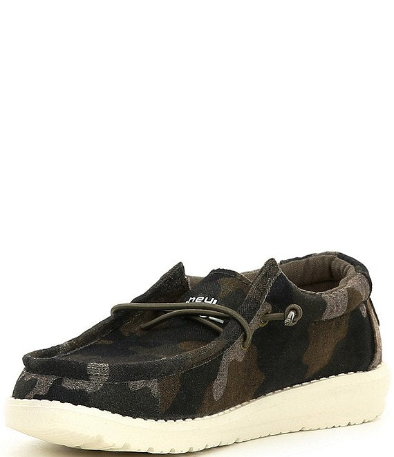 HEY DUDE WALLY LINEN YOUTH CAMO