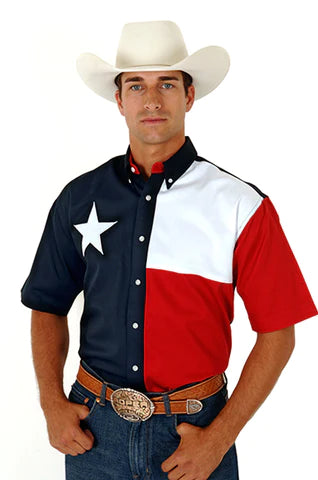 ROPER TEXAS FLAG SHORT SLEEVE SHIRT
