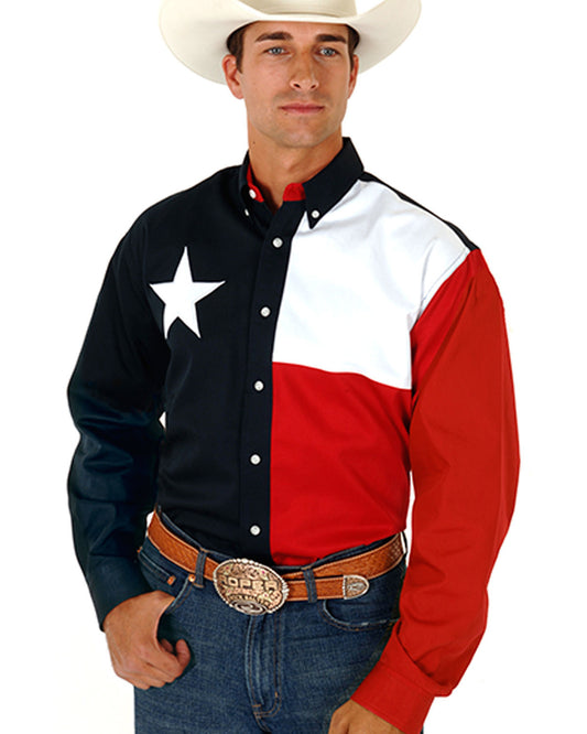 ROPER TEXAS FLAG LONG SLEEVE SHIRT