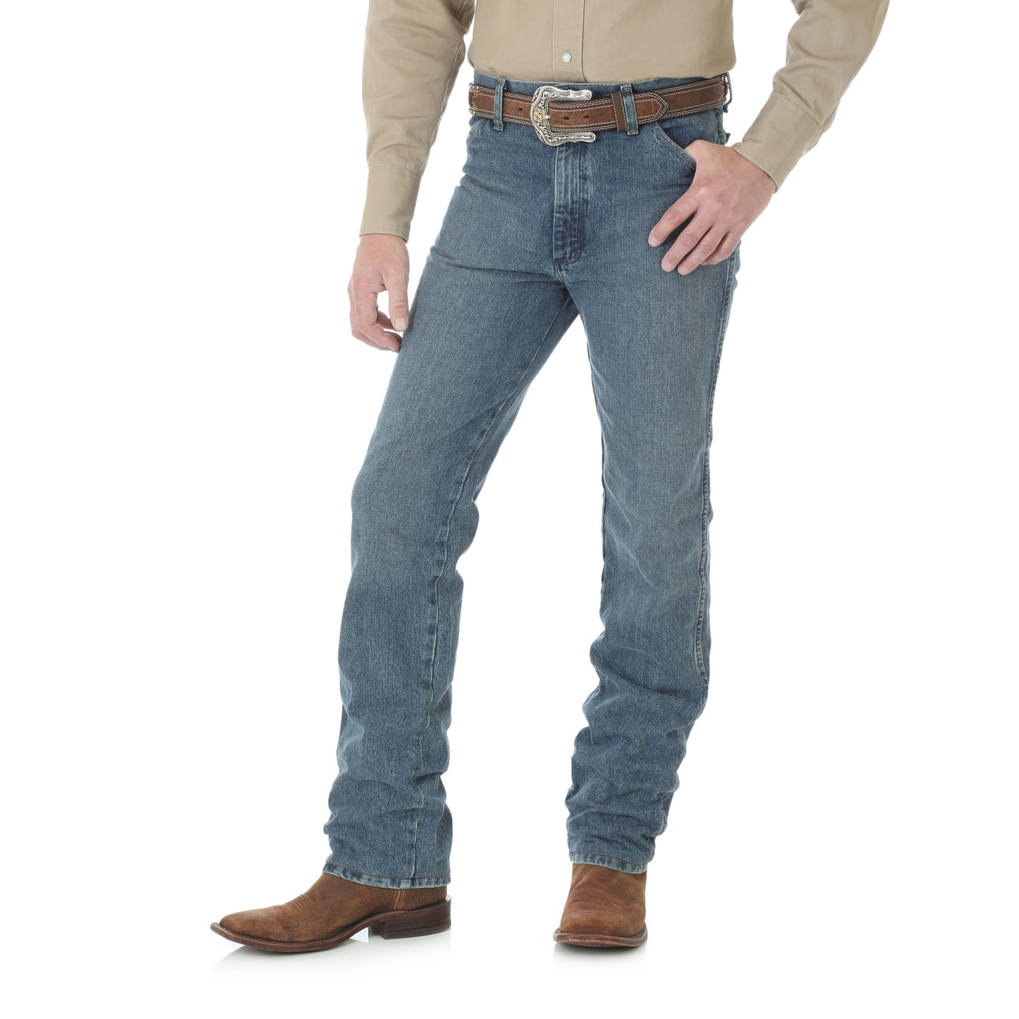 Wrangler Men's Rough Stone Cowboy Cut Slim Fit Jean