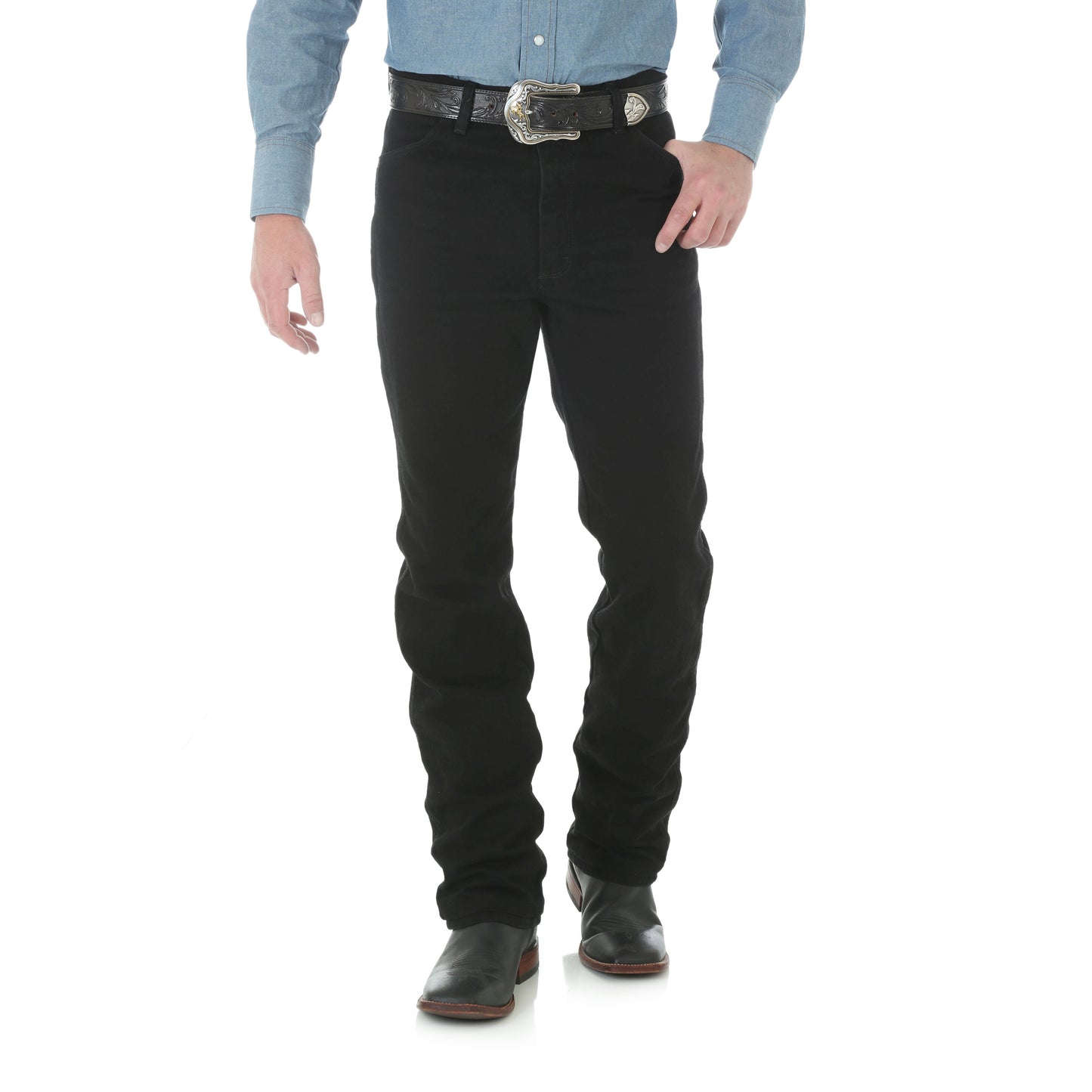 Wrangler Men's Black Cowboy Cut Slim Fit Jean