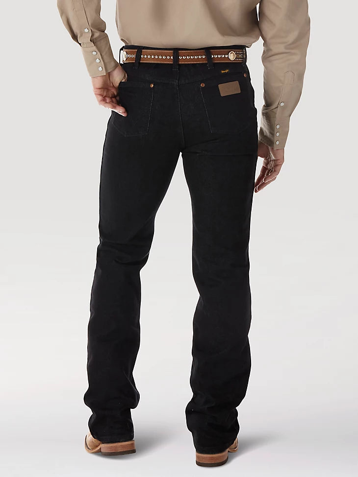 WRANGLER BLACK COWBOY CUT STRETCH SLIM FIT JEAN