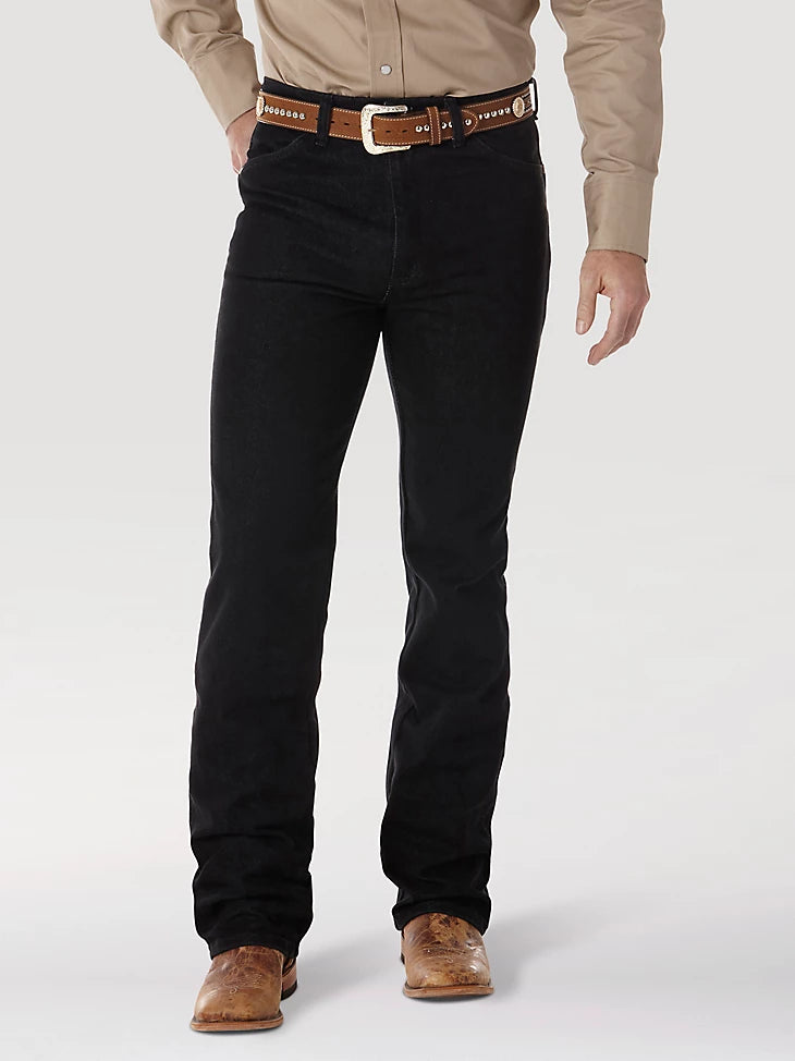 WRANGLER BLACK COWBOY CUT STRETCH SLIM FIT JEAN