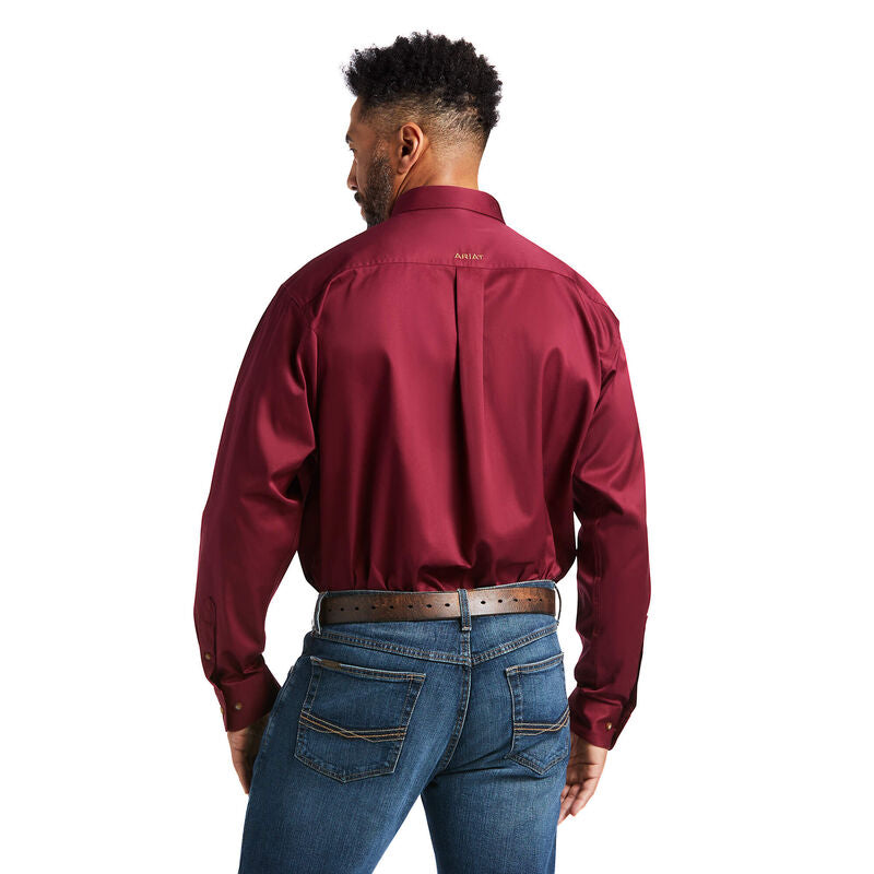 Ariat Solid Twill Burgundy Classic Fit Shirt