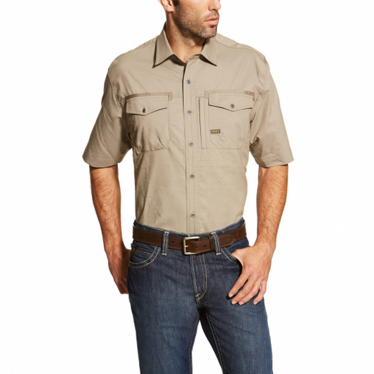 ARIAT REBAR WORKMAN SHORT SLEEVE LIGHTWEIGHT WORK SHIRT