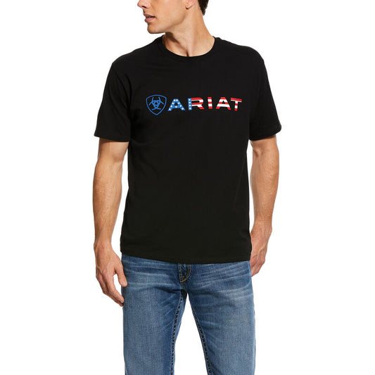 Ariat USA Wordmark Black T-Shirt