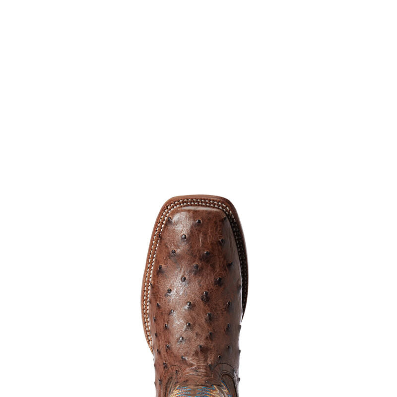 Ariat Gallup Mocha Full Quill Ostrich Western Boot