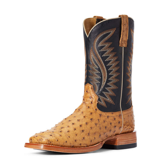 Ariat Gallup Tan Full Quill Ostrich Boot