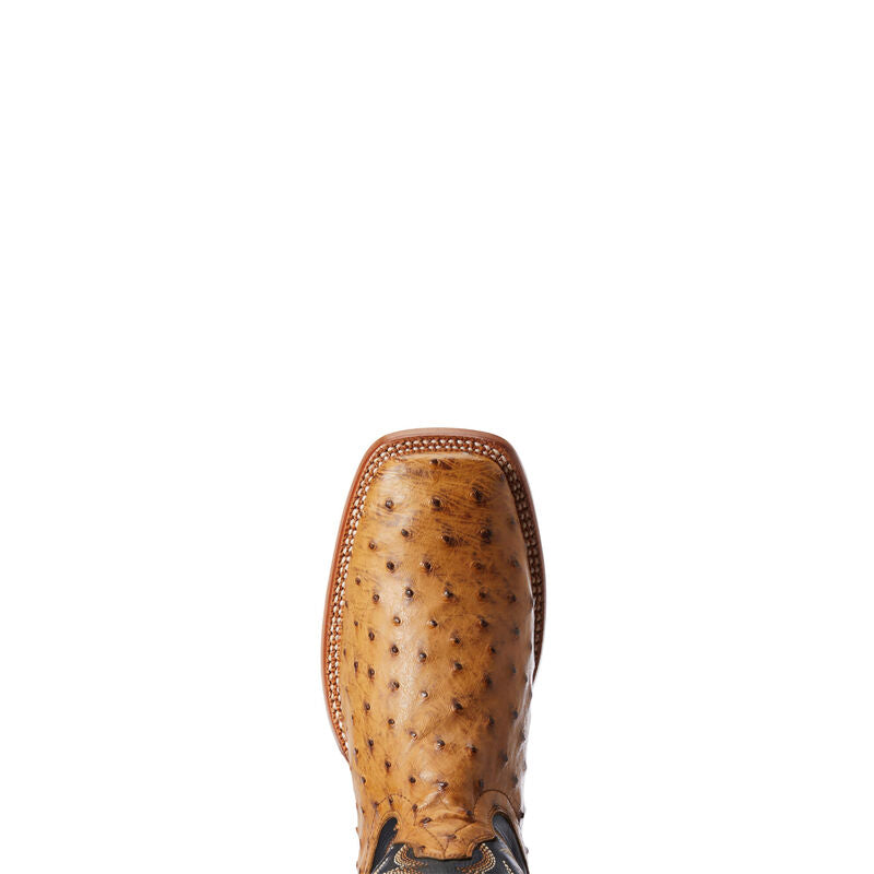 Ariat Gallup Tan Full Quill Ostrich Boot