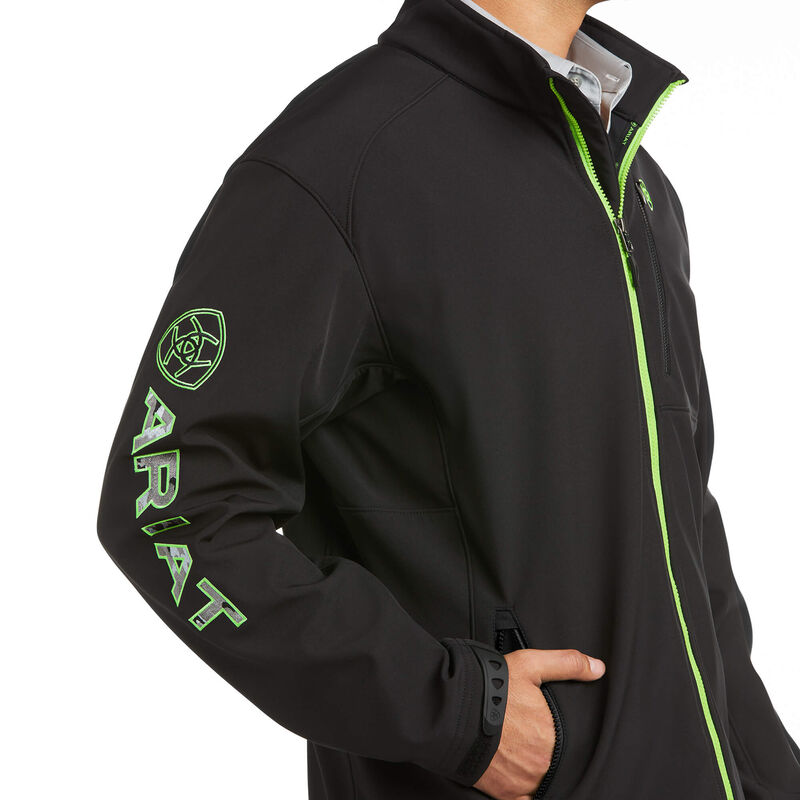 Ariat Logo 2.0 Black Camo Grey Softshell Jacket
