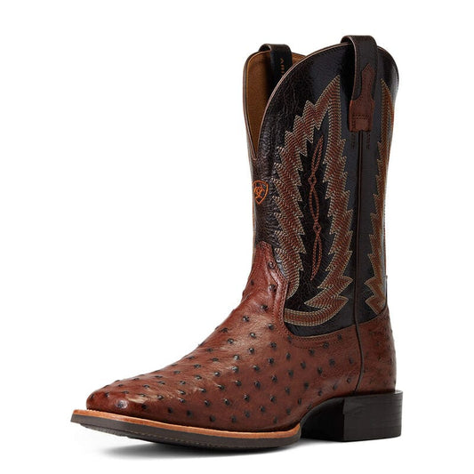 Ariat Antique Tabac Full Quill Ostrich Quantum Primo Boot