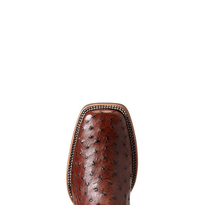 Ariat Antique Tabac Full Quill Ostrich Quantum Primo Boot