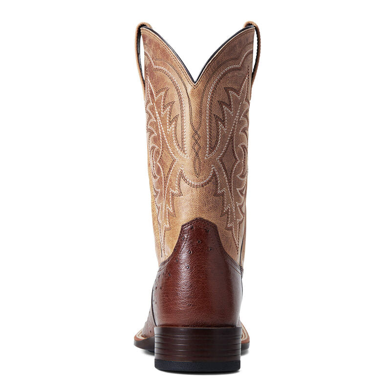 Ariat Night Life Ultra Antique Tabac Smooth Quill Ostrich Boot