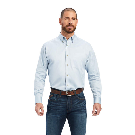 Ariat Cashmere Blue Solid Twill Shirt