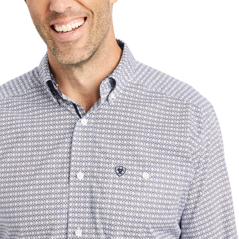 Ariat Relentless White Savvy Stretch Classic Fit Shirt