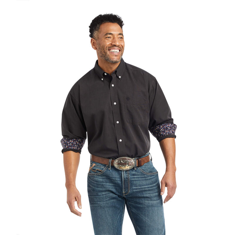 Ariat Wrinkle Free Solid Pinpoint Oxford Classic Fit Shirt