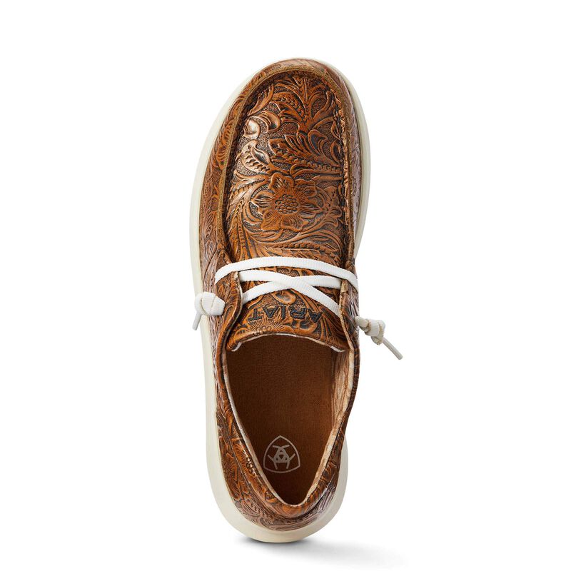 ARIAT BROWN FLORAL EMBOSS HILO