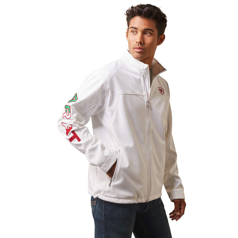 Ariat White New Team Softshell MEXICO Jacket