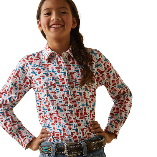 Ariat Girl's Blazin' Boots Shirt