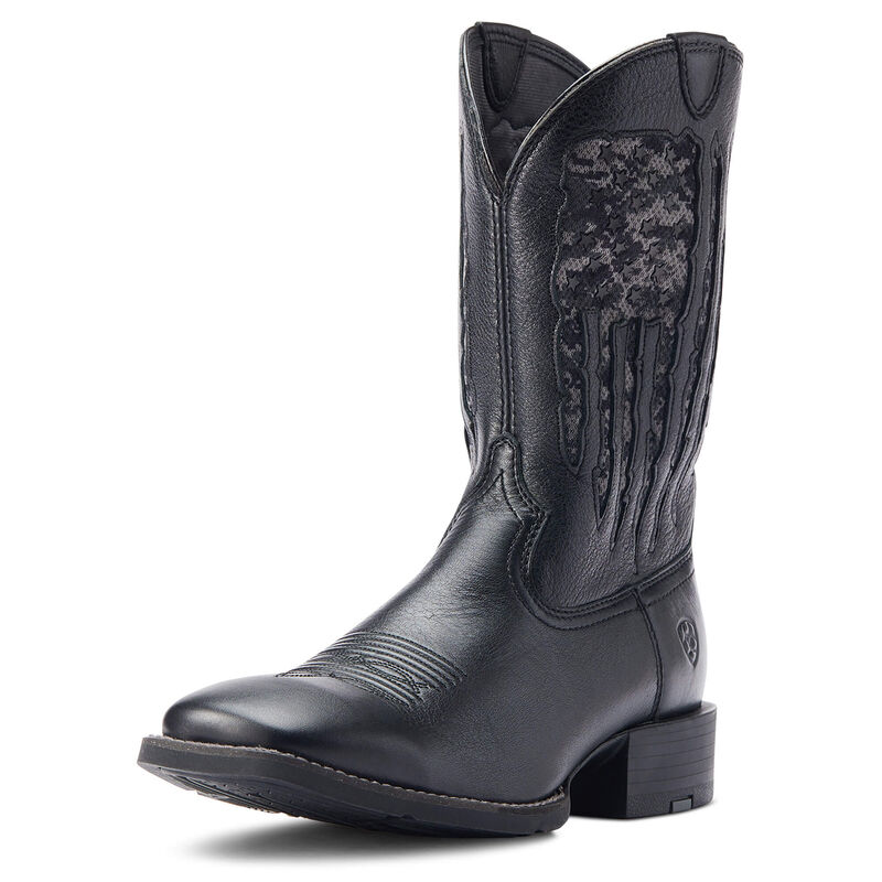 Ariat Black/Camo Sport My Country VentTEK Western Boot