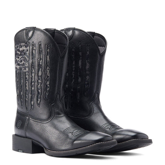 Ariat Black/Camo Sport My Country VentTEK Western Boot