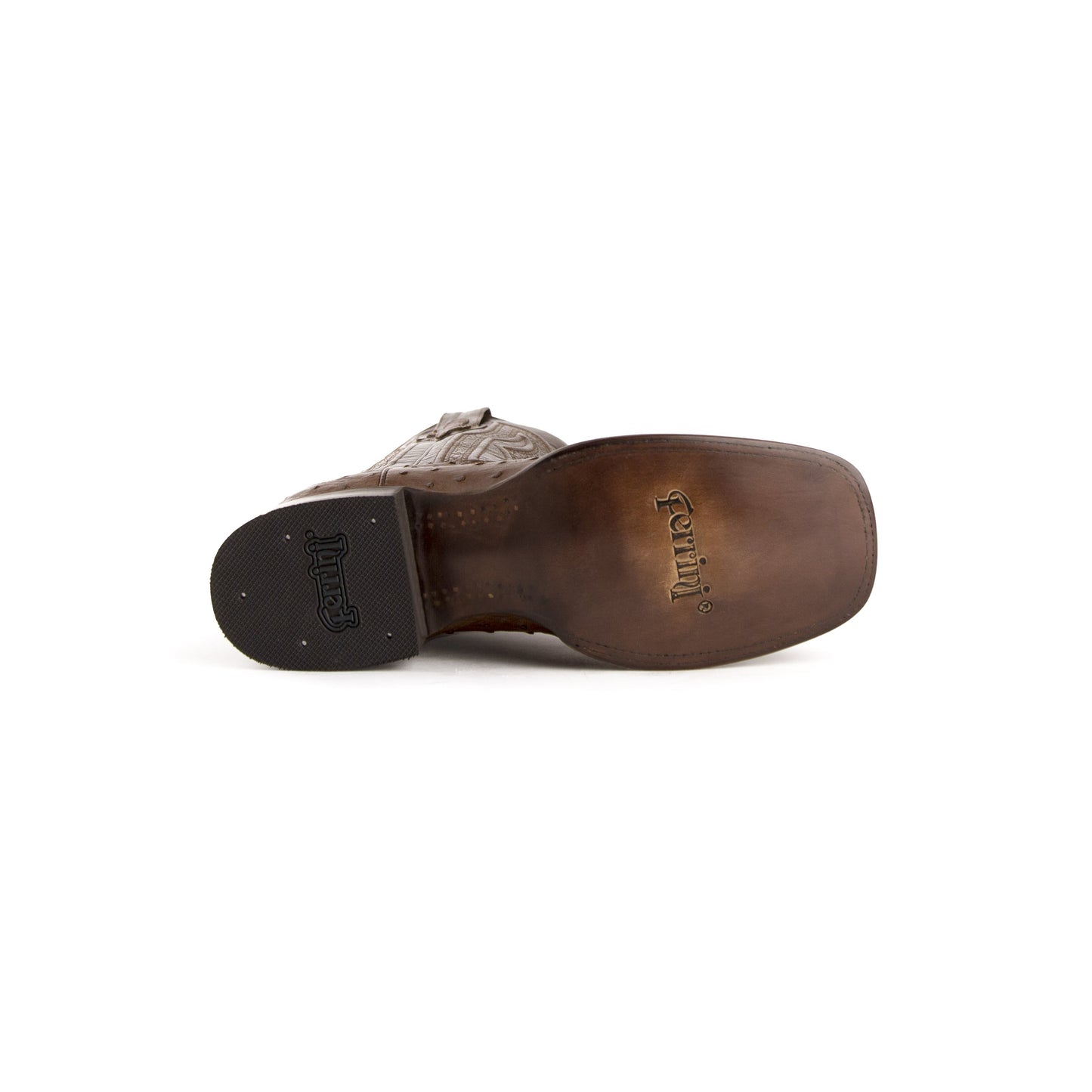 FERRINI COLT KANGO TABACCO FULL QUILL OSTRICH BOOT
