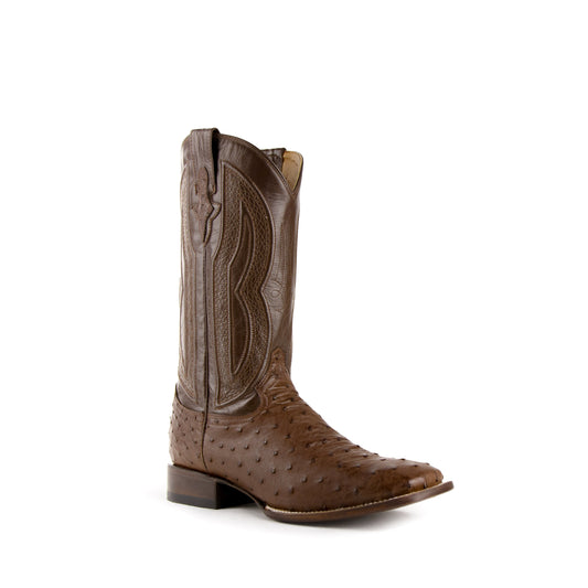 FERRINI COLT KANGO TABACCO FULL QUILL OSTRICH BOOT