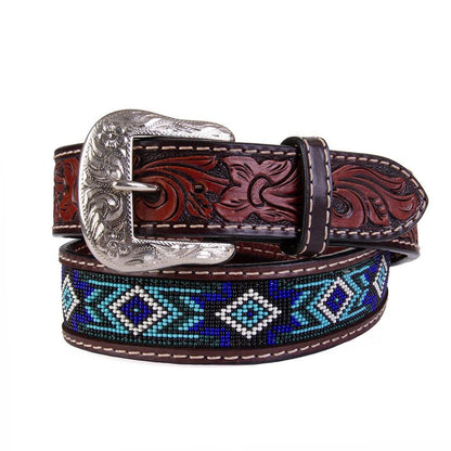 TWISTED X BLUE BEADED BELT