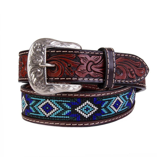 TWISTED X BLUE BEADED BELT