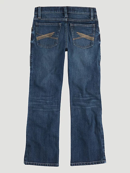 WRANGLER BOY'S 20X NO. 42 VINTAGE GUNMETAL BOOTCUT SLIM FIT JEAN