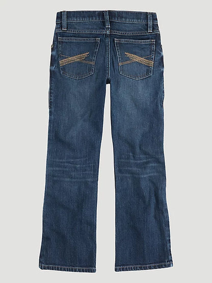 WRANGLER BOY'S 20X NO. 42 VINTAGE GUNMETAL BOOTCUT SLIM FIT JEAN