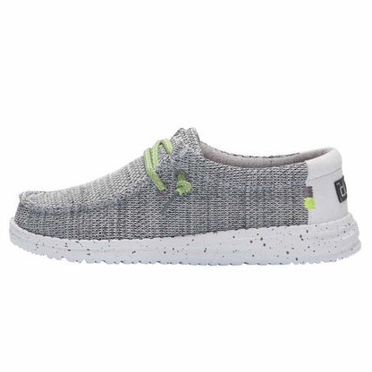 HEY DUDE WALLY YOUTH SOX STONE WHITE