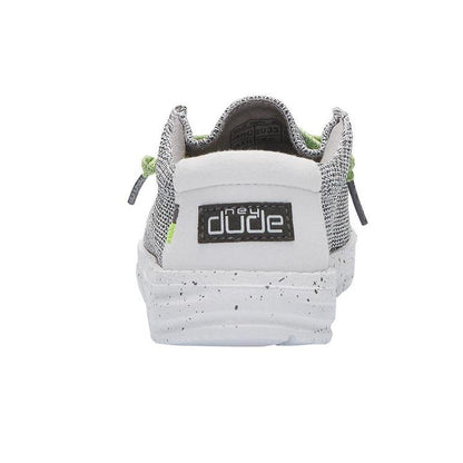 HEY DUDE WALLY YOUTH SOX STONE WHITE